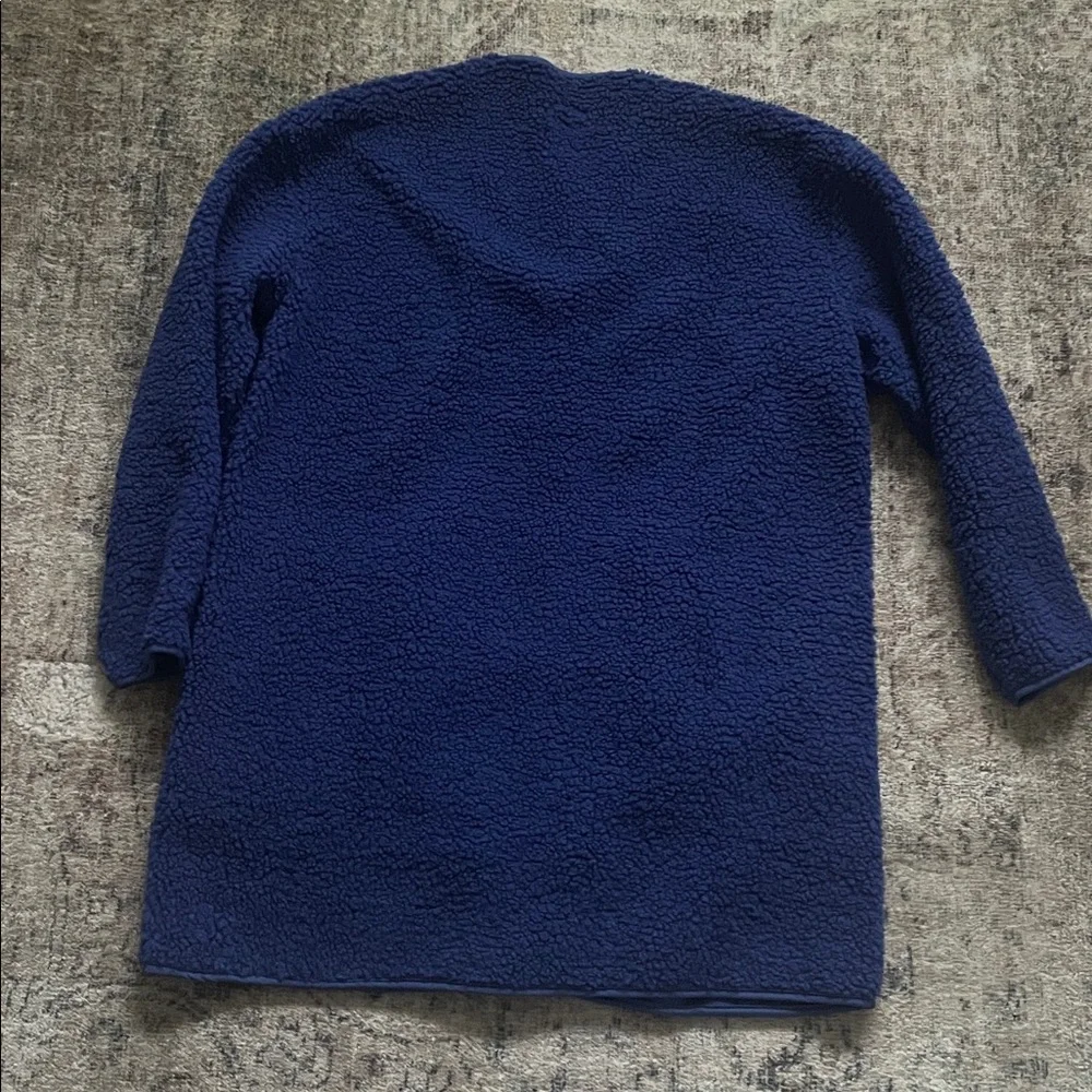 Vera Bradley Blue Teddy Fleece Jacket Longline XL